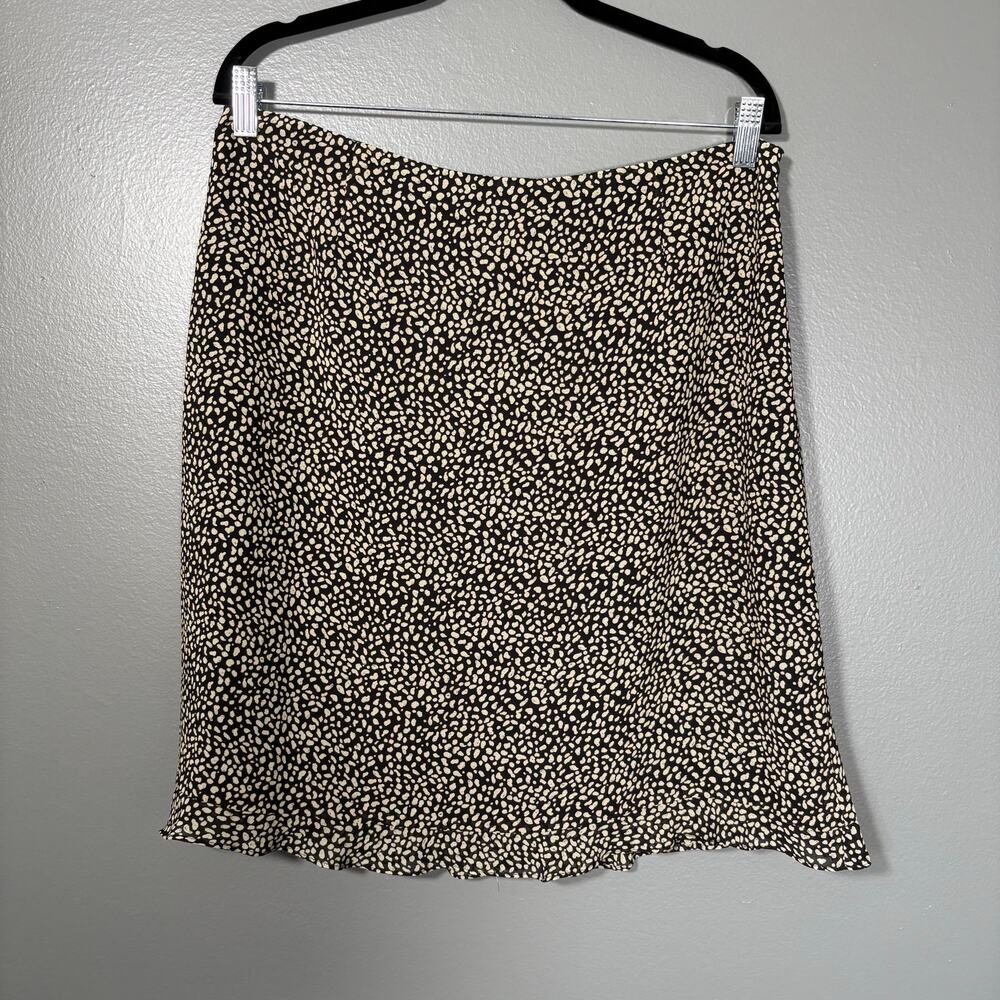 Coldwater Creek Womens 90's Style Black & White Polka Dot Skirt - Size 14 Petite
